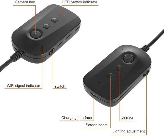 Alt view image 2 of 5 - 5.5MM Wireless Endoscope HD Snake Inspection Camera with 6 LED Zoom Waterproof WiFi Endoscope for Android &iOS Smartphone Tablet