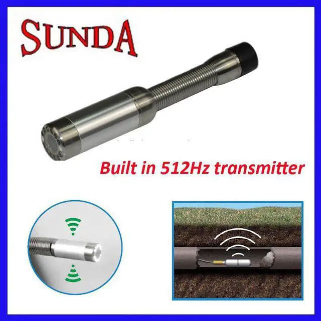 Alt view image 3 of 5 - set 512hz sonde pipe inspection camera 50meter cable 512hz transmitter &receiver ABS yellow box dvr video recording