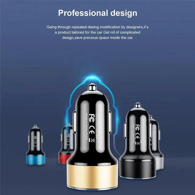 Alt view image 5 of 5 - Car Charger 4.8A Dual USB Fast Charger For  Note 10 Pro  S10 Usb Car Charger For Iphone