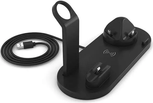 Alt view image 2 of 5 - 10W Qi Wireless Charger Dock Station 4 in 1 wireless charging wireless chargers phone carregadores sem fio cargador inalambrico