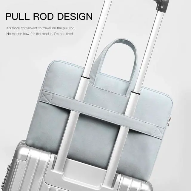 Alt view image 3 of 5 - Bag women Notebook Carrying Case Briefcase for Macbook Air 13.3 14 15.6 inch men Handbags shoulder pro 13 case Mouse Bag
