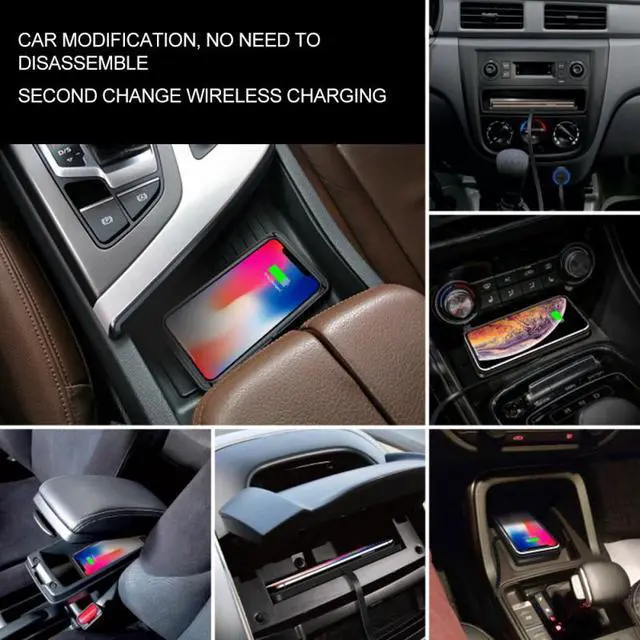 Alt view image 2 of 5 - 10W Wireless Charger Non-slip Silicone Mat Car Fast Charging Qi Dock Station Pad For IPhone Samsung Mobile Phone Accessories