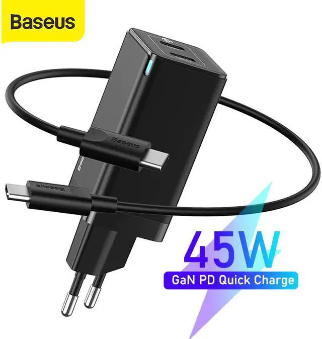 Main image of GaN Charger 45W PD USB Charger Quick Charge 4.0 3.0 Dual USB Phone Charger ForiP For Huawei Mate 10 For Samsung Laptop