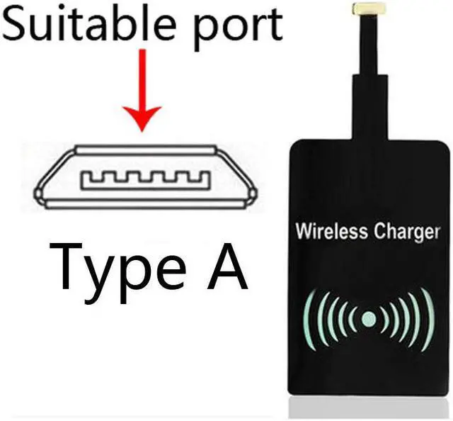 Alt view image 3 of 5 - Wireless Charger Ultra Thin Universal Qi Wireless Charger Receiver For  iPhone 6 6s 5 5s   meizu HTC
