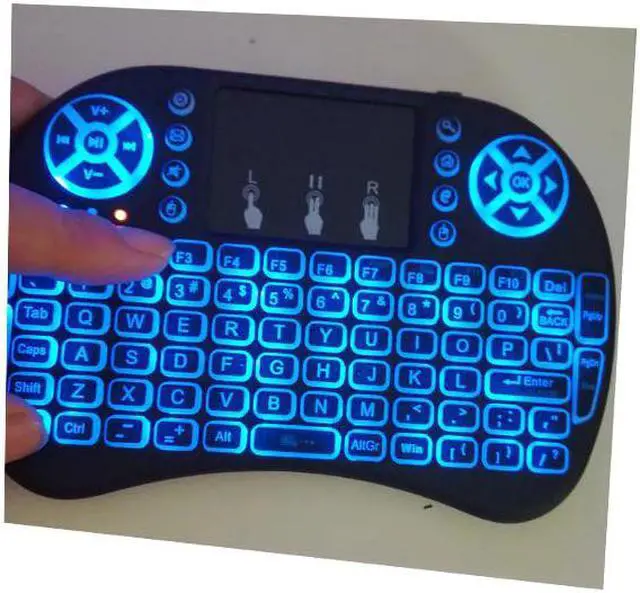 Alt view image 2 of 4 - Backlight Keyboard mini English Russian Version Remote Control Air Mouse Touchpad Keyboard For Android TV BOX PC