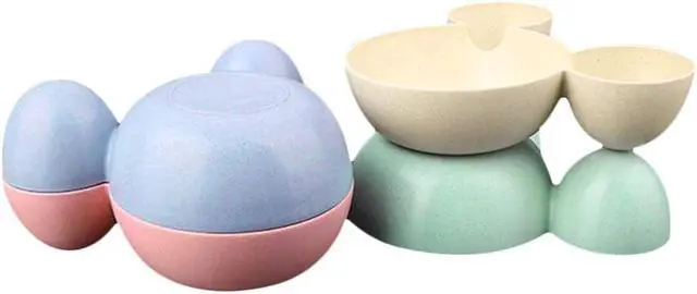 Alt view image 3 of 5 - Preup Cartoon Minnie Mouse Bowl Dishes Baby Feeding Bowl Children Food Container Fruit Plate Tableware Registered Air Mail