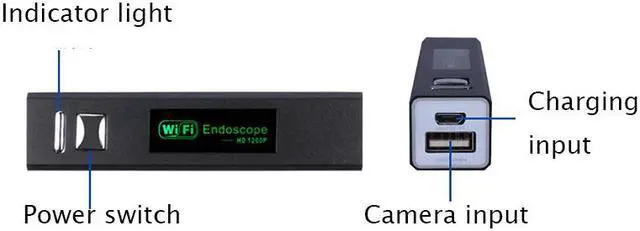 Alt view image 4 of 5 - wifi Endoscope Camera HD1200P soft hard wire 8pcs adjustable LED 8MM lens wireless car Inspection Borescope camera android