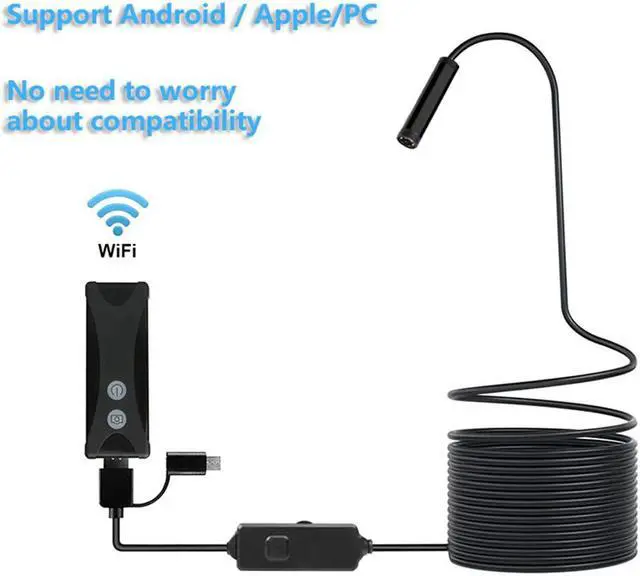 Alt view image 3 of 5 - 1/2/3/5M WIFI Endoscope Camera Mini Waterproof Soft Cable Inspection Camera 8mm USB Endoscope Borescope Endoscope For iphones