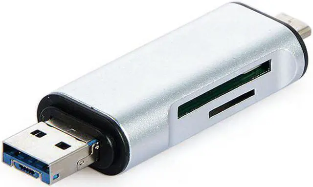 Alt view image 3 of 5 - Portable Mini Design Charming 3 in 1 Card Reader USB Type C Micro USB 3.0 TF SD Card Reader Support Type C OTG Hot Sale