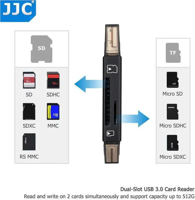 Alt view image 2 of 5 - USB 3.0 Card Reader SD TF Micro SD Card Reader For Laptop Computer Smart Phone Tablets Micro USB 2.0 Type-C USB 3.0 Ports