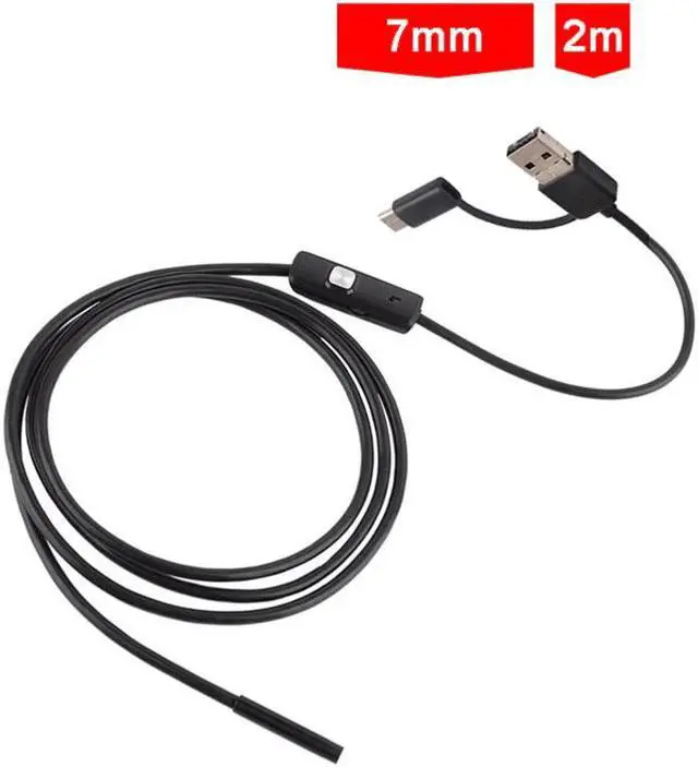 Alt view image 4 of 5 - 7mm 3 in 1 Mini Endoscope Camera,  6 LED Waterproof Borescope Inspection Cameras USB Endoscope Camcorders for Android Smartphone