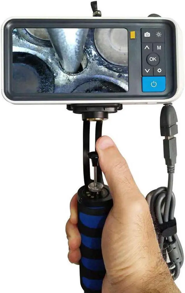 Alt view image 3 of 5 - Industrial Endoscope Camera Rotatable Borescope 720P Rotary Endoscope USB Car Pipe Inspection Camera for Android IOS Phone