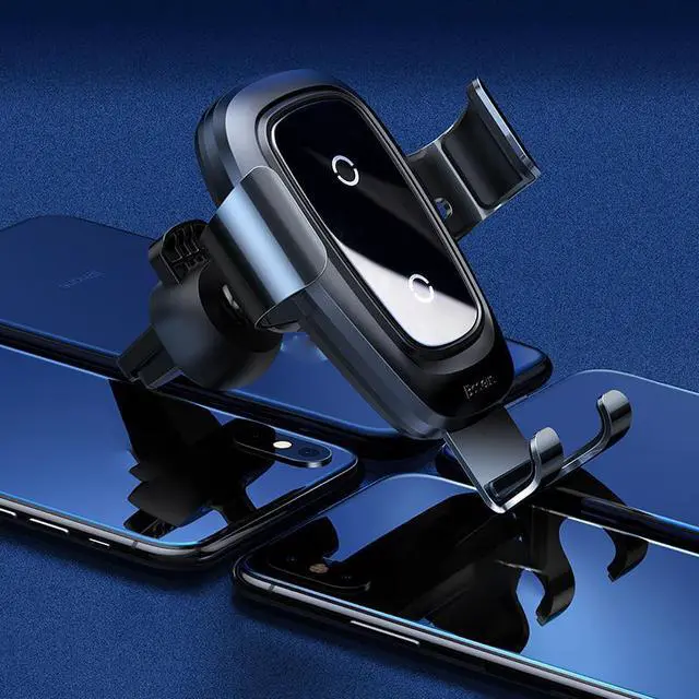 Alt view image 2 of 5 - car phone holder 10w qi wireless charger for iPhone X  S10 S9 S8 phone holder car phone power charger in air vent