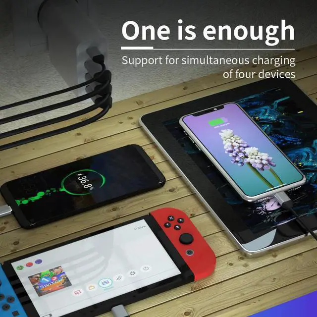 Alt view image 2 of 5 - 20V/3A 65W PD charger for macbook apple xiaomi huawei FCP QC 4.0 3.0 4 ports fast charging USB charger adapter 9V/2A US/EU