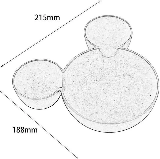 Alt view image 5 of 5 - Preup Cartoon Minnie Mouse Bowl Dishes Baby Feeding Bowl Children Food Container Fruit Plate Tableware Registered Air Mail