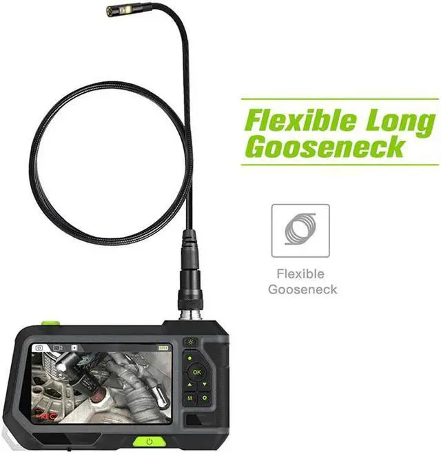 Main image of 5.5mm Dual Lens Industrial Endoscope 2.0MP Inspection Camera 5 Inch 1280P HD LCD Screen Waterproof Borescope with 4 LED Lights