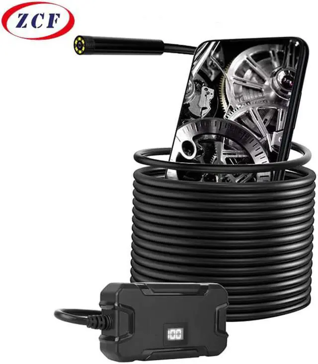 Main image of 5.5mm WIFI Endoscope camera with battery screen display HD1080p waterproof inspection borescope for Iphone android phones