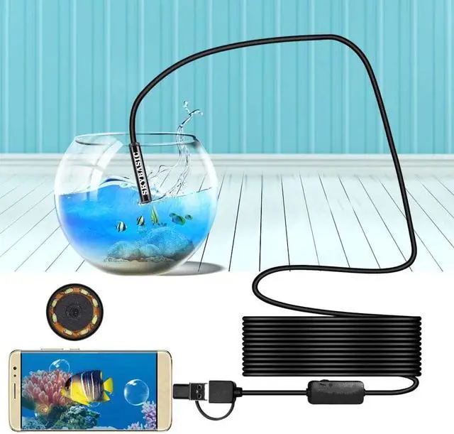 Alt view image 3 of 5 - 720P 8mm Endoscope Camera Usb Type-C 3 In 1 Android Camera Borescope For Android Phone PC Laptop Otoscope Inspection IP68 Camera