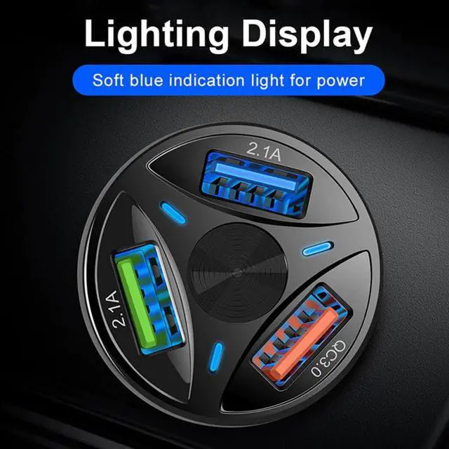 Alt view image 5 of 5 - 3A USB Car Charger Quick Charge 3.0 Fast Car Charging For Samsung S10 S9 S20 Plus iPhone 11 X Xs XR QC3.0 Charger Car-Chargers