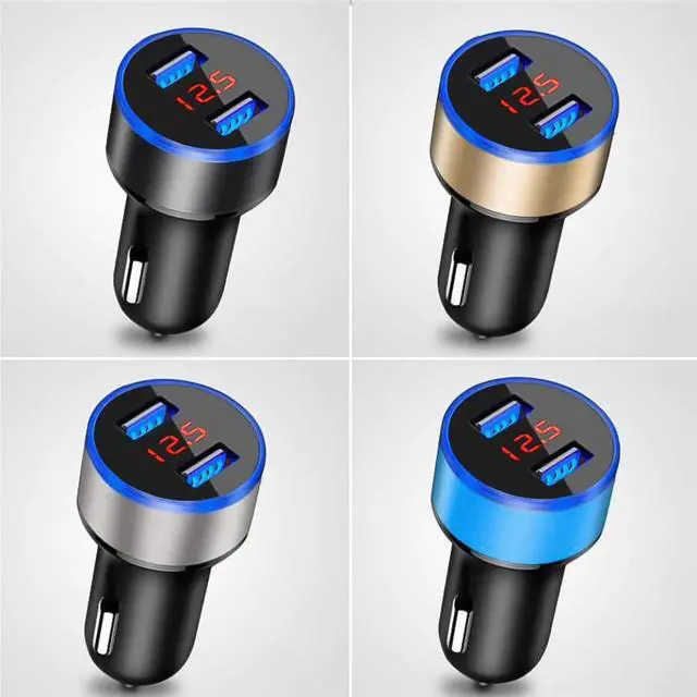 Alt view image 5 of 5 - 5V 3.4A Dual USB Car Charger Digital LCD Display For IPhone   Fast Charging Cigarette Socket Lighter