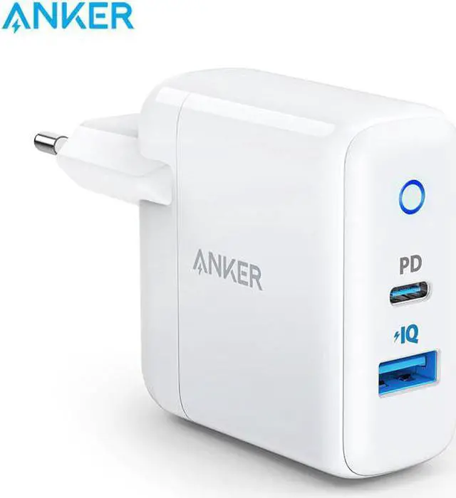 Main image of 2-Port USB C Type C Wall Charger with 18W Power Delivery and 12W PowerIQ,PowerPort PD 2, LED Indicator for iPhone,iPad etc