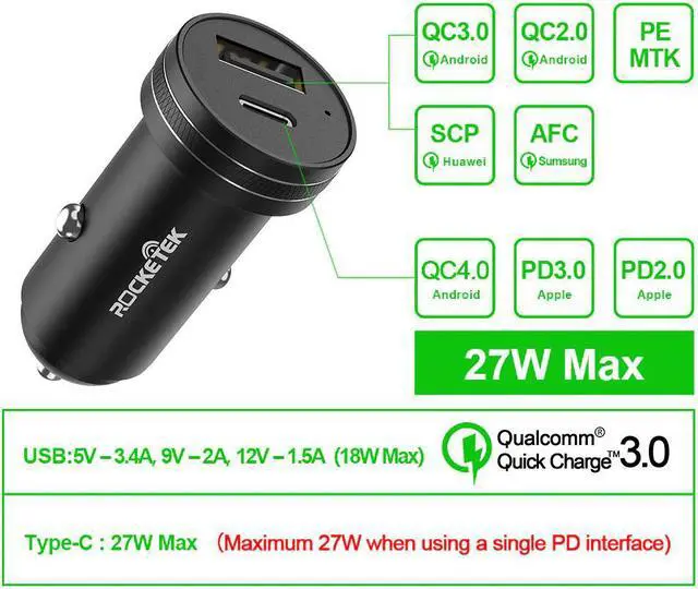 Alt view image 3 of 5 - USB Car Charger mobile Phone Quick Charge For iPhone 11 Fast PD  QC 4.0 QC 3.0 For  P30 SCP FCP Sumsung AFC