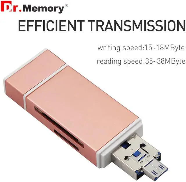 Alt view image 5 of 5 - 3 in 1Card Reader Lightning tf Memory Reader for iphone 6s 7 plus metal Android OTG adapter