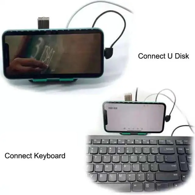 Alt view image 4 of 5 - USB OTG HUB Dock Charger Holder for IPhone 11 Pro Max XS XR 6 7 8 IPAD Read U Flash Disk Mouse Keyboard SD TF Card Reader