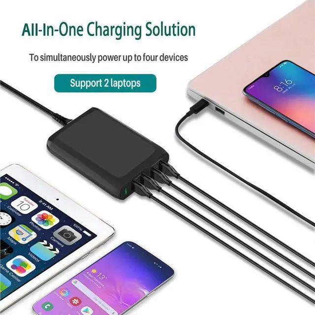 Alt view image 3 of 5 - GaN  Quick Charge 4.0 PD HUB dual TYPE-C 100W charger multi-port usb-C fast charging head suitable for Apple MacBook