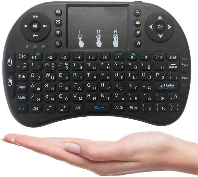 Alt view image 2 of 5 - Mini 2.4G Wireless Keyboard Touchpad Color Backlit Air Mouse Russian Spanish For Android TV Box Xbox Smart TV PC PS3/PS4 HTPC