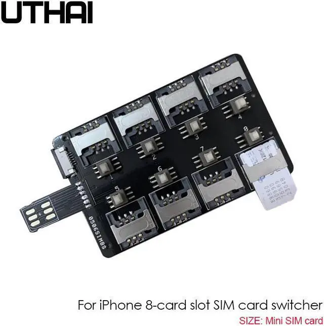 Alt view image 3 of 5 - T13 12-Card Slot SIM Card Adapter Multi SIM Card Reader For iPhone Android Mini SIM Nano Sim Card Free Restart Switcher