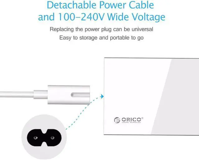 Alt view image 5 of 5 - QC2.0 Quick Charger Type-C 3.1A USB Desktop Charger 6 Port Smart Charger for Mobile Phone Tablet