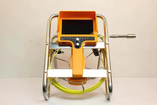 Alt view image 5 of 5 - 512hz locator sonde camerapipe inspection camera drain sewer camera 7inch LCD monitor long spring 23mm camera meter counter