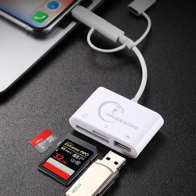 Alt view image 5 of 5 - Micro SD Card Reader SD Card Adapter USB3.0 Multimemory Stick For iphone ipad Camera Mouse Microphone Pendrive Converter