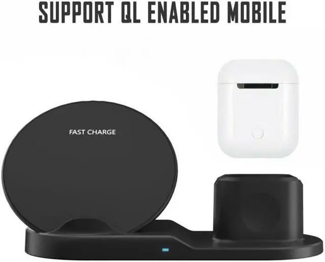 Alt view image 4 of 5 - 2020 New Qi Wireless Charger Fast Charging for iPhone Xs Max X 8 Plus Fast Charging Pad for Samsung Note 9 S10 Plus charger