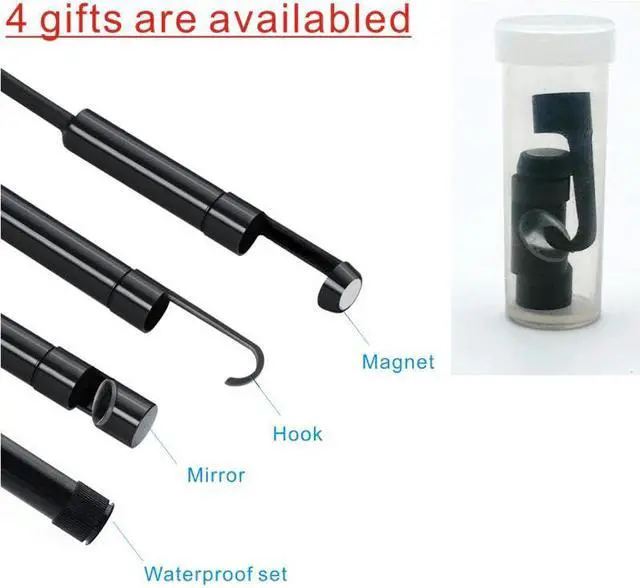 Alt view image 5 of 5 - 8mm Wifi HD 1200P Endoscope Camera USB IP68 Waterproof Borescope Semi Rigid Tube Wireless Video Inspection for Android/iOS