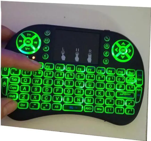 Alt view image 4 of 4 - Backlight Keyboard mini English Russian Version Remote Control Air Mouse Touchpad Keyboard For Android TV BOX PC