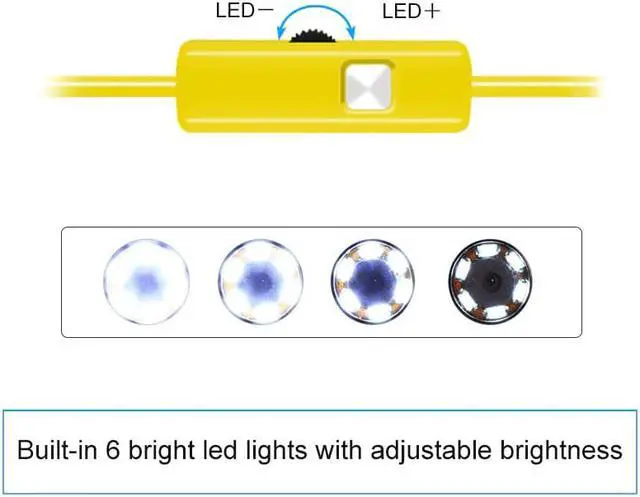 Alt view image 2 of 5 - 7mm Android Endoscope Camera IP67 Waterproof Micro USB Inspection Borescope Camera for Type C OTG PC Mac With 6 LED