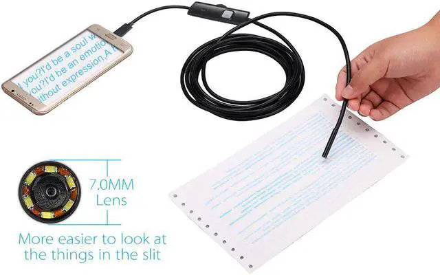 Alt view image 3 of 7 - Endoscope Camera Android USB Endoscope Hard Wire 1m 2m 5m 10m 5.5mm Lens Inspection Endoscope Borescope For PC Android Phone