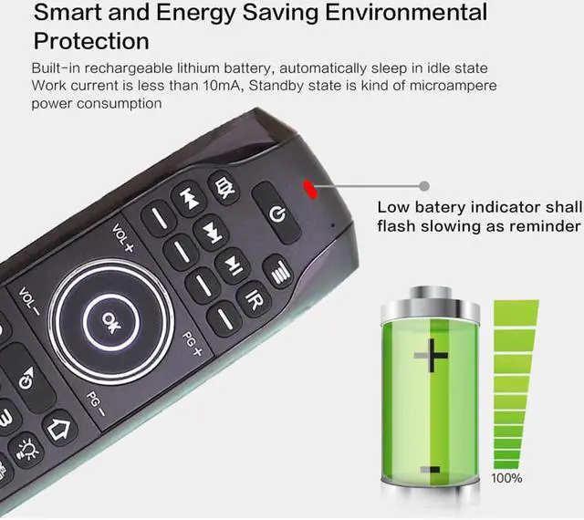 Alt view image 5 of 5 - L8STAR G7 Russian Backlit Fly Air Mouse with IR Learning Wireless Mini Keyboard Universal 2.4G Remote Control for Android TV BOX