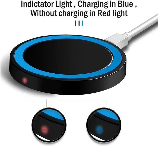 Alt view image 2 of 5 - Wireless Charger For iphone X XS XR 5w Fast Charging Pad Phone Wireless Charger For  S9  Round Transmitter Base