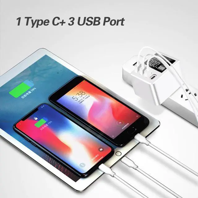 Alt view image 5 of 5 - 30/40W Quick Charge QC3.0 USB Charger Wall Travel Mobile Phone Adapter Fast Charger USB Charger For iPhone Xiaomi Huawei Samsung