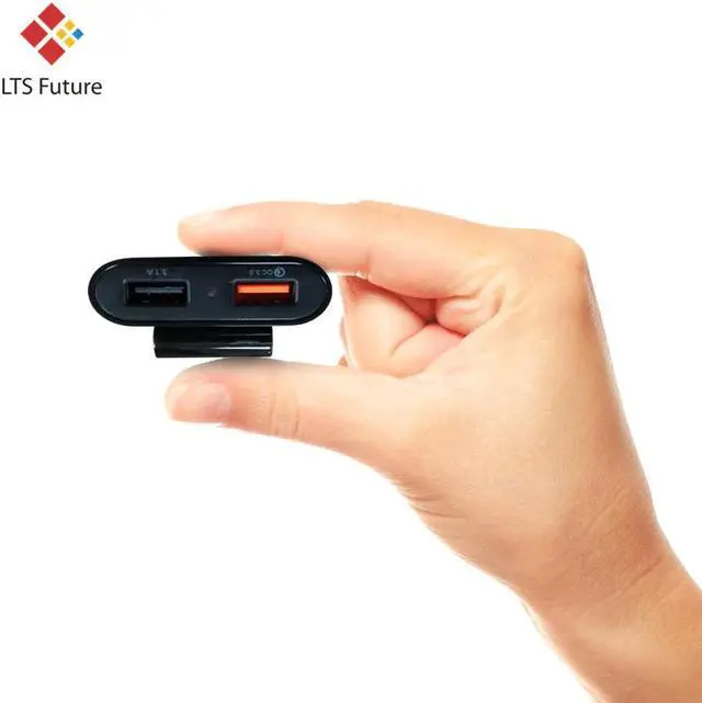 Alt view image 5 of 5 - Cable Backseat Car Phone Charger Multi USB Extension Adapter Rear Back Seat Auto Vehicle Multiple Port QC 3.0 Quick Charger