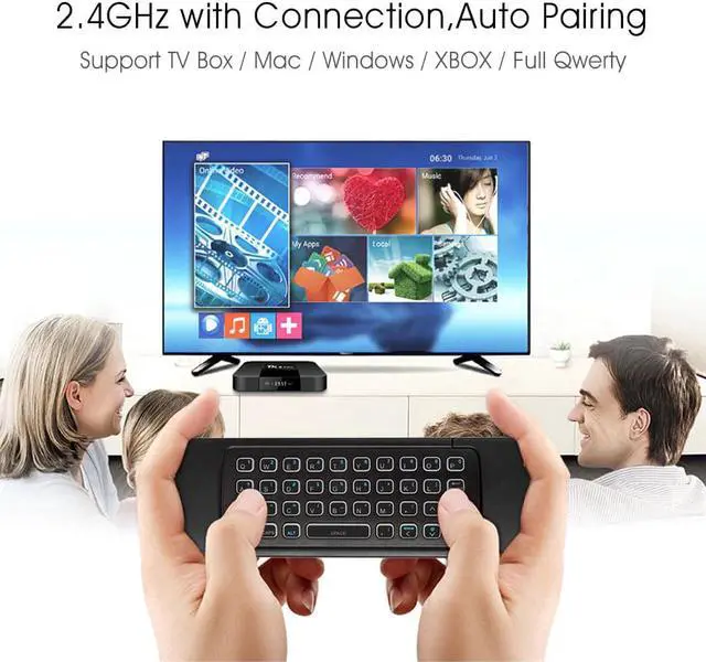 Alt view image 3 of 5 - Backlit Air Mouse Smart Voice Remote Control  Pro 2.4G wireless keyboard Gyro IR for Android TV Box T9 X96 mini H96 max