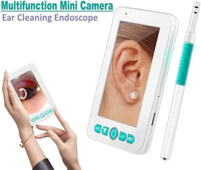 Alt view image 3 of 5 - 4.3 Inch Display family Healthcare Otoscope Nose Ear Inspection Scope 1080P Visual Handheld Endoscope Camera Oral Cavity Tester