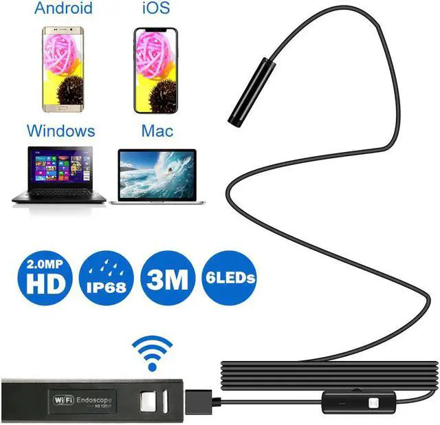 Main image of Endoscope Camera 1200P 2.0Megapixels Inspection Camera 8mm 3.0M USB Endoscope Borescope Camera For Android PC IOS Endoscope
