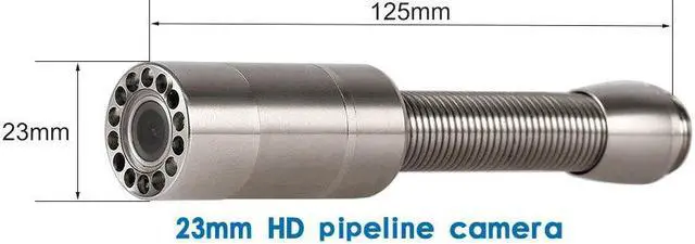 Alt view image 4 of 5 - 23mm Camera Sewer Pipe Inspection Video Camera 8GB TF Card DVR IP68 Drain Sewer Pipeline Industrial Endoscope with 7 Monitor