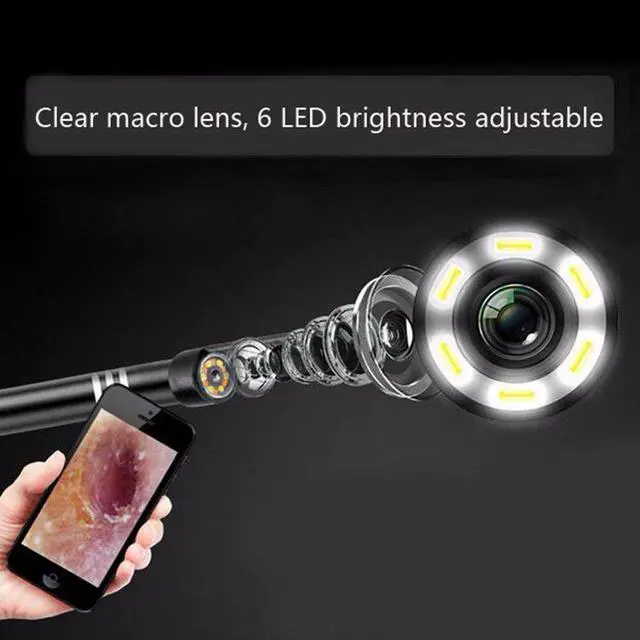 Alt view image 4 of 7 - 10mm USB Endoscope 5M Cable Waterproof Inspection Camera Borescope with 4 LED USB Endoscope Camera