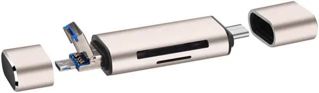 Alt view image 5 of 5 - Portable Mini Design Charming 3 in 1 Card Reader USB Type C Micro USB 3.0 TF SD Card Reader Support Type C OTG Hot Sale