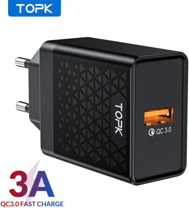 Main image of B154Q 18W Quick Charge 3.0 Fast Mobile Phone Charger EU Plug Wall USB Charger Adapter for iPhone